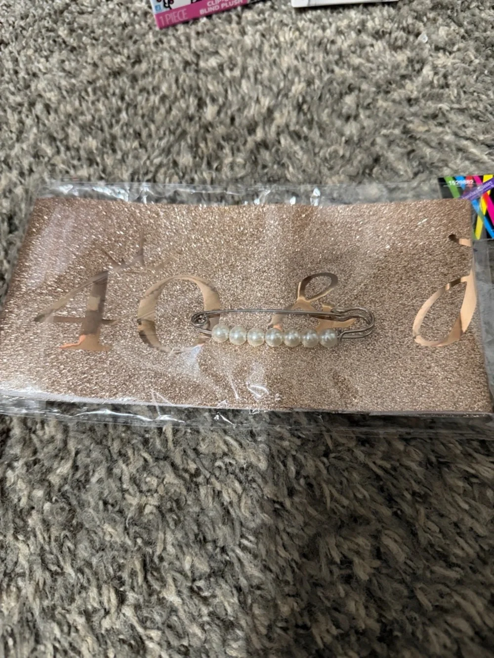 40th Birthday Cake Topper and Party Kit - Black and Rose Gold